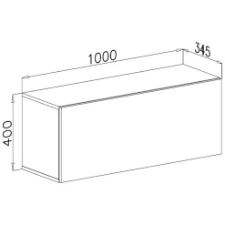Mensola Bagno|Mobili Pensili > Dmora Mobile Pensile Modulabile un Ripiano 150x40h cm, Un'anta - Laghetto Marrone Noce
