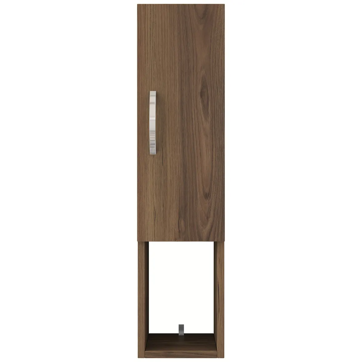 Mobile Pensile Marrone Noce 2 Ripiani Un'anta 22x90h cm, 3 Vani - Boglione