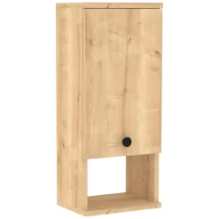 Mobile Pensile Marrone Rovere 2 Ripiani Un'anta 30x71h cm, 3 Vani - Tarano
