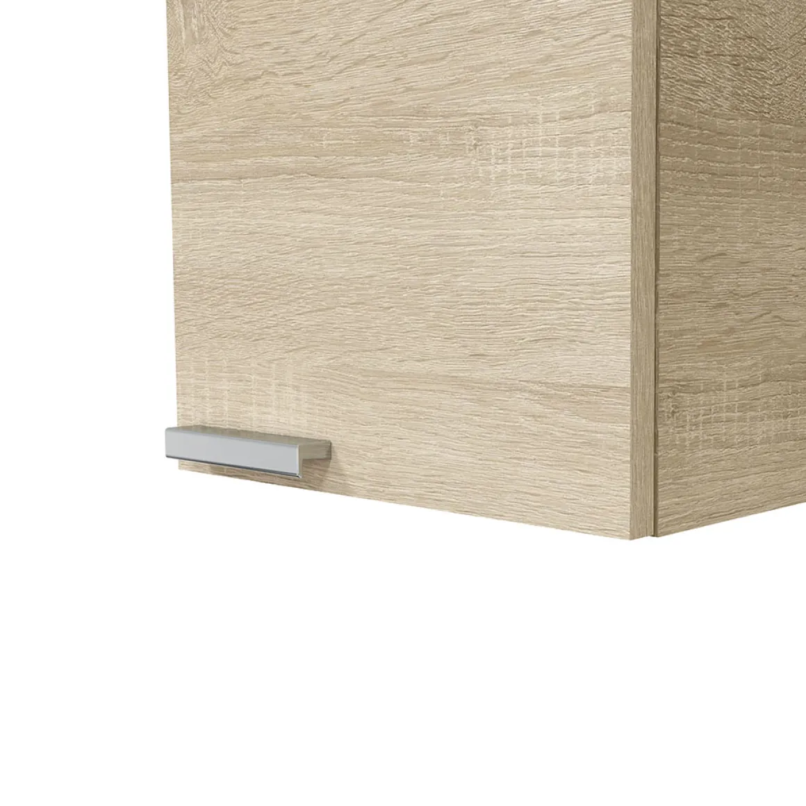Mobile Pensile Marrone Rovere Grigio un Ripiano Un'anta 30x85h cm, Reversibile - Parga