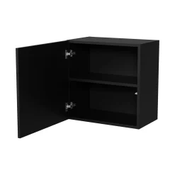 Mobile Pensile Nero Antracite un Ripiano Modulabile 49.9x50h cm, Apertura Push Pull - Sparone