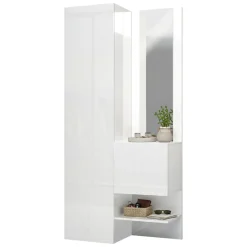 Mobili Da Ingresso|Ingresso > Dmora Mobile per ingresso 2 ante bianco 90x190h cm - Bauladu Bianco Lucido