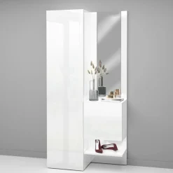 Mobili Da Ingresso|Ingresso > Dmora Mobile per ingresso 2 ante bianco 90x190h cm - Bauladu Bianco Lucido