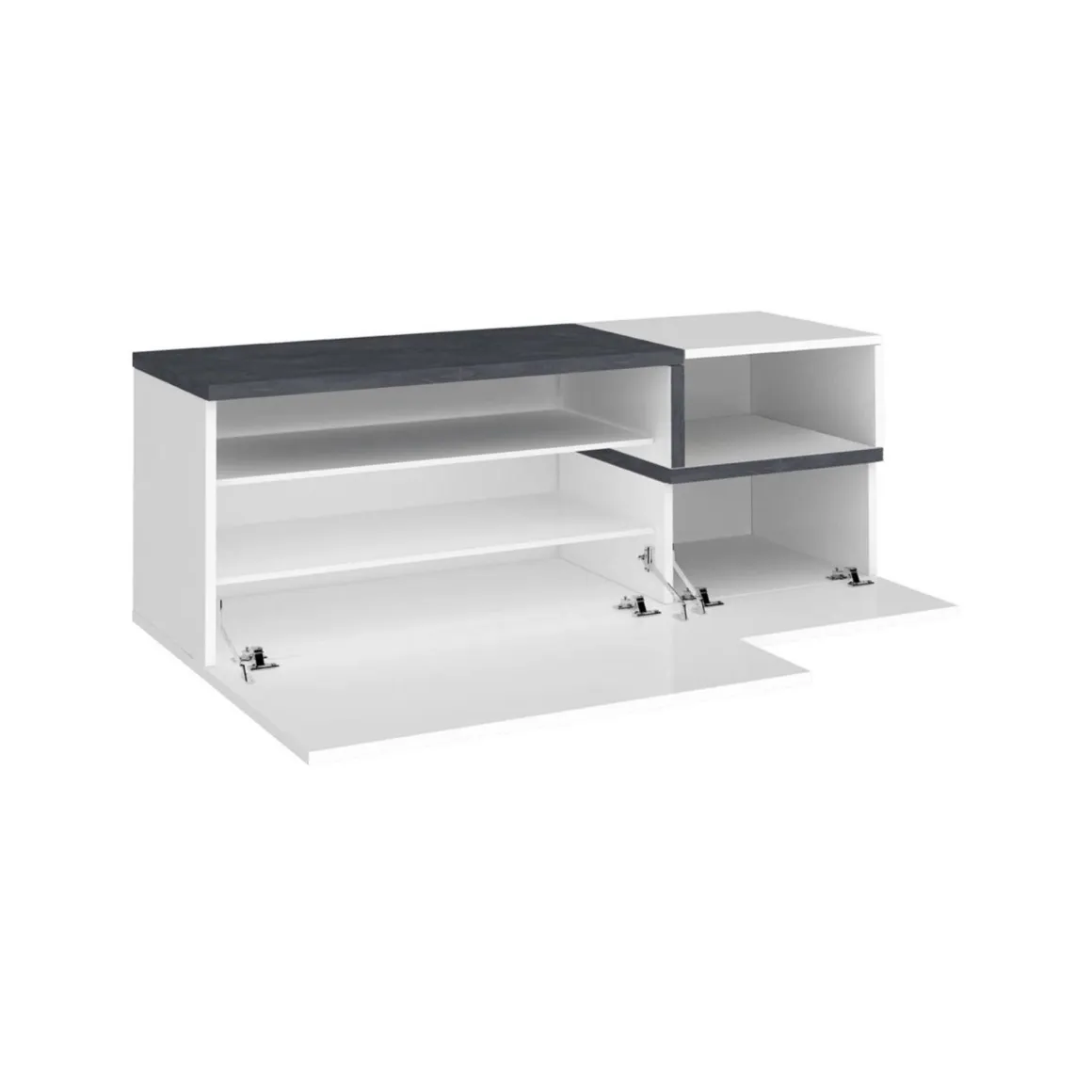 Mobile per ingresso 2 ante bianco lucido e ardesia 120x54h cm - Aska