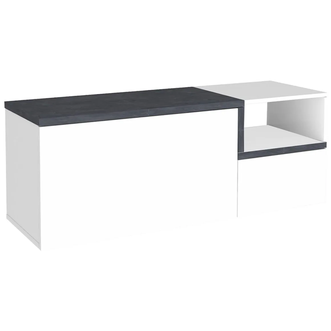 Mobile per ingresso 2 ante bianco lucido e ardesia 120x54h cm - Aska