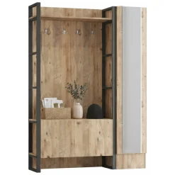 Mobili Da Ingresso > Dmora Mobile per ingresso 2 ante quercia 125x180h cm - Damasco Marrone Quercia
