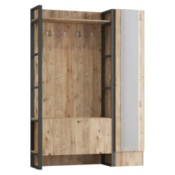 Mobili Da Ingresso > Dmora Mobile per ingresso 2 ante quercia 125x180h cm - Damasco Marrone Quercia