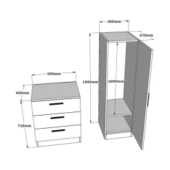 Mobile per ingresso con 3 cassetti bianco 60x72h cm - Jaime