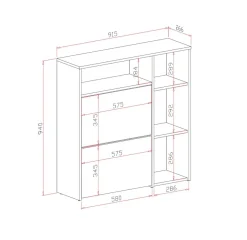 Mobili Da Ingresso|Ingresso > Dmora Mobile per ingresso da parete ardesia 50x200h cm - Allinko Grigio Ardesia