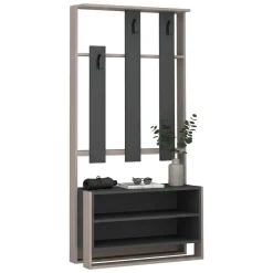 Mobili Da Ingresso|Ingresso > Dmora Mobile per ingresso da parete 50x190h cm - Maura Bianco