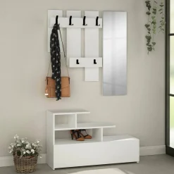 Mobili Da Ingresso > Dmora Mobile per ingresso sospeso 30x99h cm - Gert Bianco