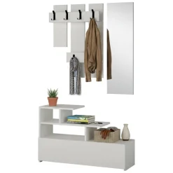 Mobili Da Ingresso > Dmora Mobile per ingresso sospeso 30x99h cm - Gert Bianco