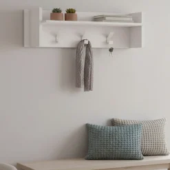 Mobili Da Ingresso > Dmora Mobile per ingresso sospeso 99x61h cm - Yagi Bianco