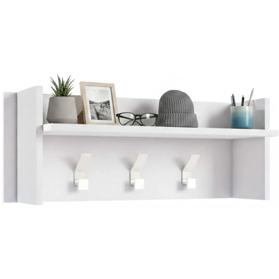 Mobili Da Ingresso > Dmora Mobile per ingresso sospeso 99x61h cm - Yagi Bianco