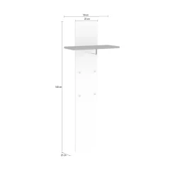 Mobili Da Ingresso|Ingresso > Dmora Mobile per ingresso sospeso bianco lucido e ardesia 120x100h cm - Mugello Grigio Ardesia, Bianco Lucido