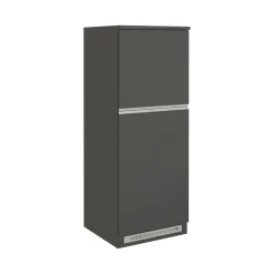 Cucina|Mobili Dispensa > Dmora Mobile portafrigo 2 ante 60x165h cm antracite e ardesia - Mesarthim Grigio Ardesia, Nero Antracite