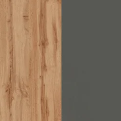 Mobile portafrigo 2 ante 60x165h cm antracite e rovere - Mesarthim