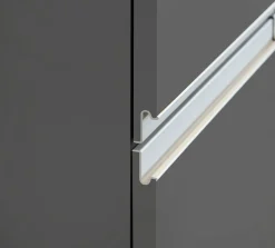 Mobile portafrigo 2 ante 60x165h cm antracite e rovere - Mesarthim