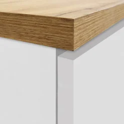 Mobile portafrigo 2 ante 60x165h cm bianco lucido e rovere - Mesarthim