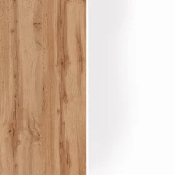 Mobile portafrigo 2 ante 60x165h cm bianco lucido e rovere - Mesarthim