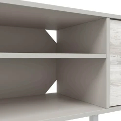Mobile Porta tv Beige Bianco Anticato Cassetti un Ripiano 180x40x47h cm, 2 Ante - Nociglia