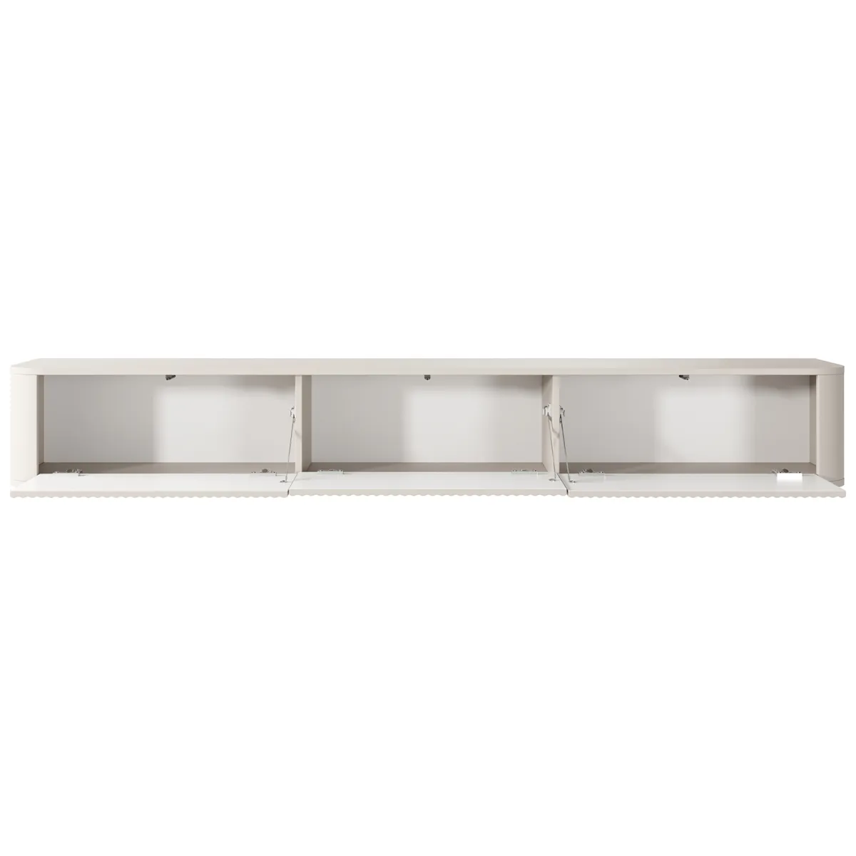 Mobili Porta Tv > Dmora Mobile Porta tv 3 Cassetti un Ripiano 200x34x28h cm, 3 Vani - Kahate Beige Cashmere