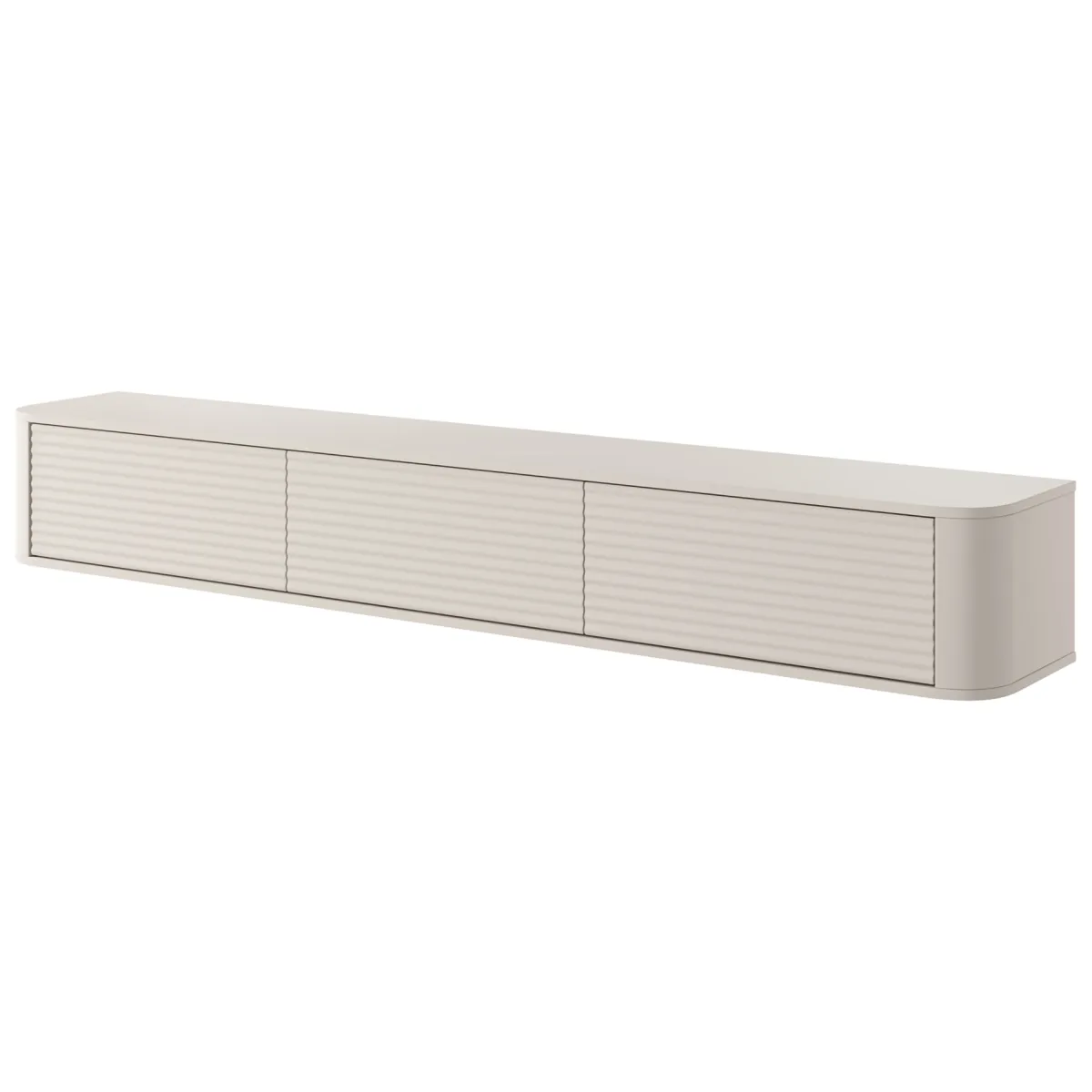Mobili Porta Tv > Dmora Mobile Porta tv 3 Cassetti un Ripiano 200x34x28h cm, 3 Vani - Kahate Beige Cashmere