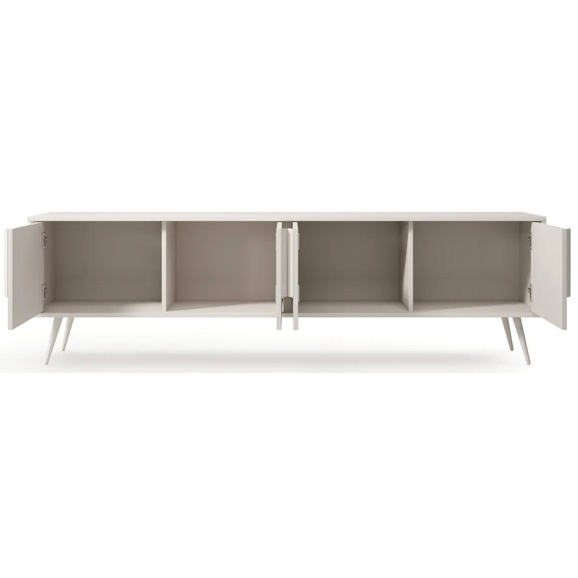 Mobile Porta tv Beige Cashmere un Ripiano 4 Ante 187x40x83h cm, con Piedini - Kalorile