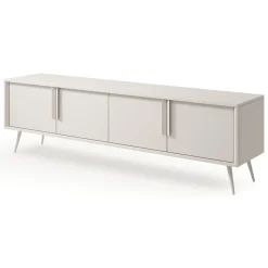 Mobile Porta tv Beige Cashmere un Ripiano 4 Ante 187x40x83h cm, con Piedini - Kalorile