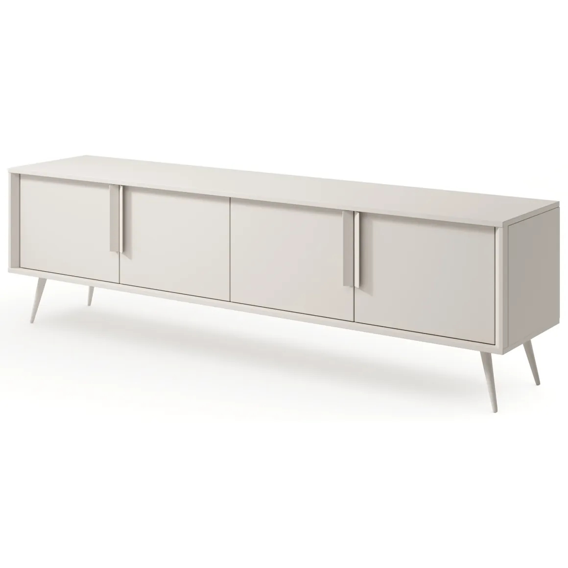 Mobile Porta tv Beige Cashmere un Ripiano 4 Ante 187x40x83h cm, con Piedini - Kalorile