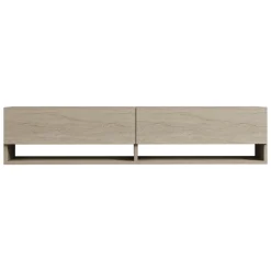 Mobili Porta Tv > Dmora Mobile Porta tv 2 Ripiani 2 Ante 141x30x31h cm, 4 Vani - Olmi Beige Marmo