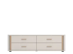 Mobili Porta Tv > Dmora Mobile Porta tv Beige Marrone 4 Cassetti un Ripiano 176.5x40x52h cm, Apertura Scorrevole - Terenzo Marrone, Beige
