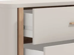 Mobili Porta Tv > Dmora Mobile Porta tv Beige Marrone 4 Cassetti un Ripiano 176.5x40x52h cm, Apertura Scorrevole - Terenzo Marrone, Beige