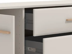 Mobile Porta tv Beige Marrone Rovere 2 Cassetti un Ripiano 179.5x40x52.5h cm, 2 Ante - Gosaldo