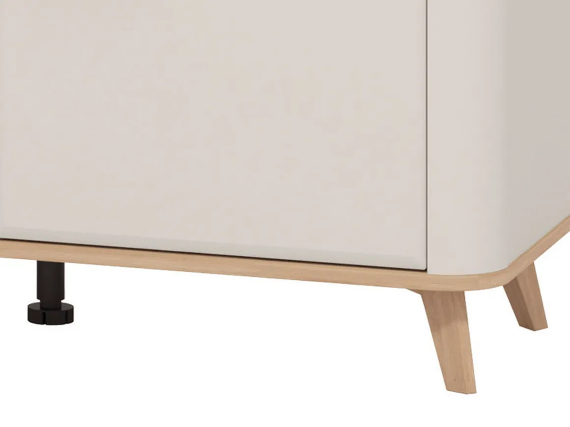 Mobile Porta tv Beige Marrone Rovere 2 Cassetti un Ripiano 179.5x40x52.5h cm, 2 Ante - Gosaldo