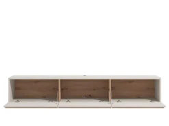 Mobile Porta tv Beige Marrone Rovere un Ripiano 3 Ante 192x41.5x32h cm, 3 Vani - Paitone