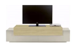 Mobile Porta tv Beige 3 Ripiani 4 Vani 200x45x51.5h cm, 3 Ante - Cassino