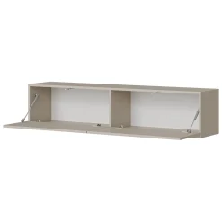 Mobile Porta tv Beige un Ripiano 2 Ante 144x32x32h cm, led Incluso - Mocogno