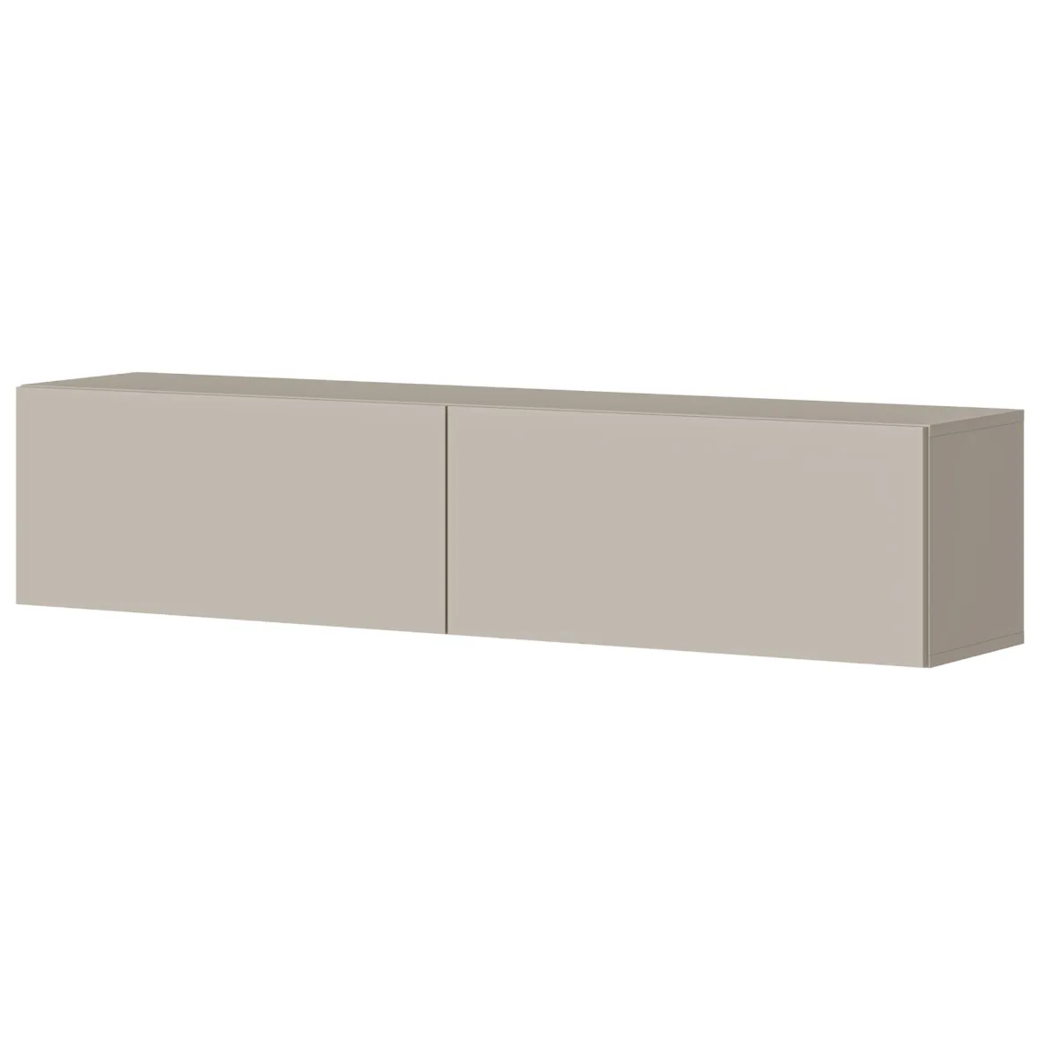 Mobili Porta Tv > Dmora Mobile Porta tv un Ripiano 2 Ante 154x40x53h cm, Anta Effetto Rigato - Kameza Beige