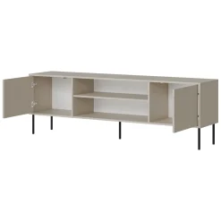 Mobile Porta tv Beige un Ripiano 2 Ante 4180x40x60h cm, con Piedini in Metallo - Rainerio