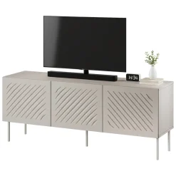 Mobile Porta tv Beige un Ripiano 3 Vani 150.5x42x60h cm, 3 Ante - Termoli