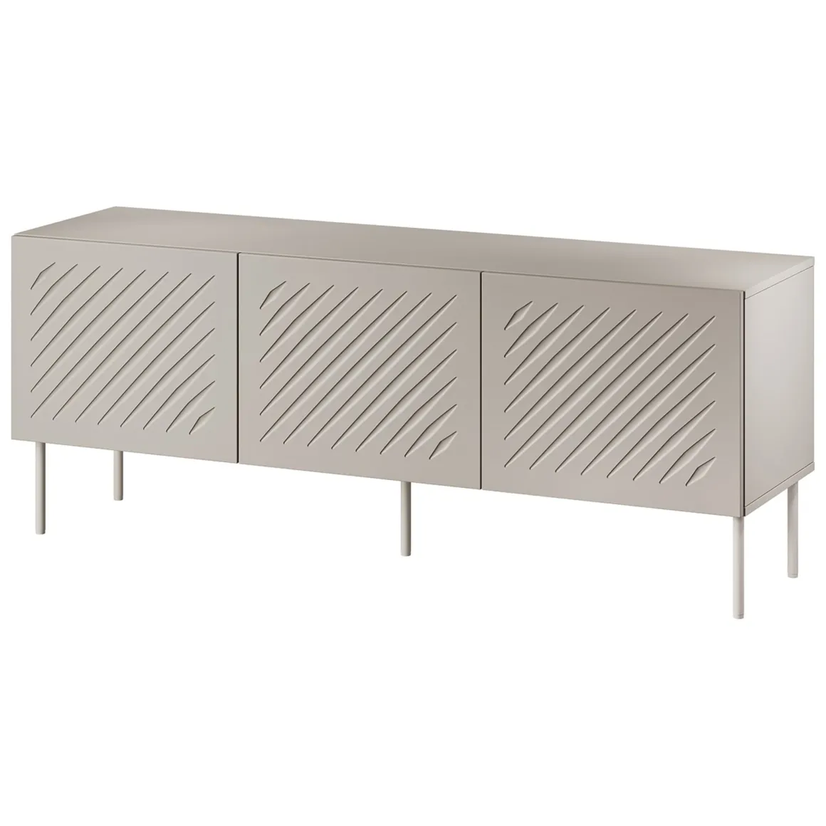 Mobile Porta tv Beige un Ripiano 3 Vani 150.5x42x60h cm, 3 Ante - Termoli
