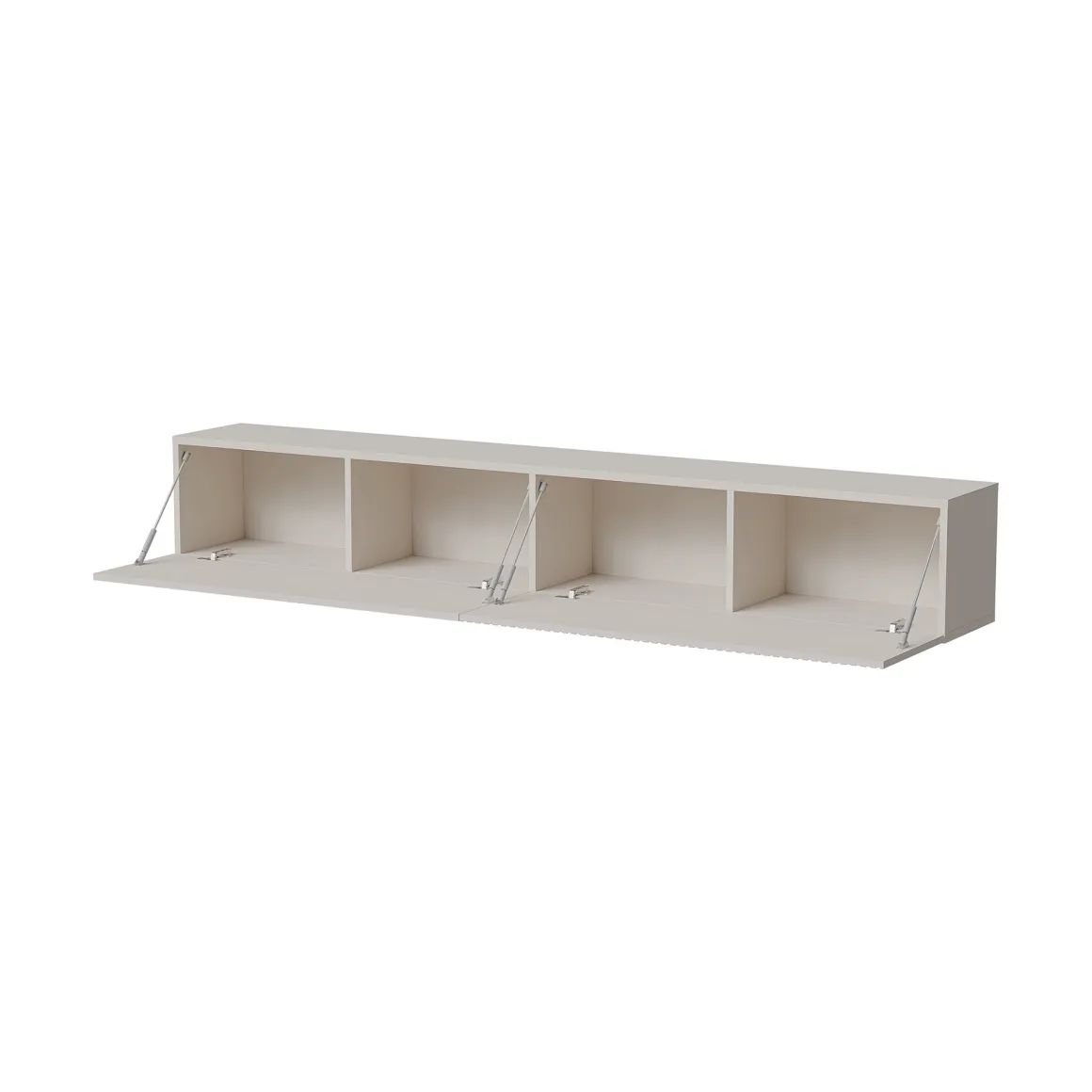 Mobile Porta tv Beige un Ripiano Modulabile 200x30x31h cm, 4 Vani - Sindia