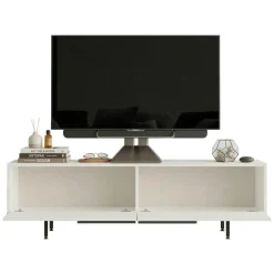 Mobile Porta tv Bianco 2 Ante 2 Vani 160x36x45h cm, Apertura a Ribalta - Palmi