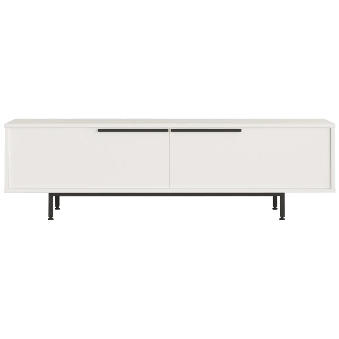 Mobile Porta tv Bianco 2 Ante 2 Vani 160x36x45h cm, Apertura a Ribalta - Palmi