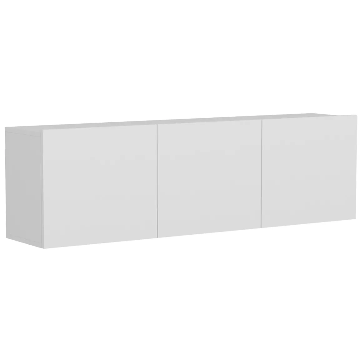 Mobile Porta tv Bianco 3 Ante 3 Vani 150x31x44h cm, Apertura Battente - Osidda