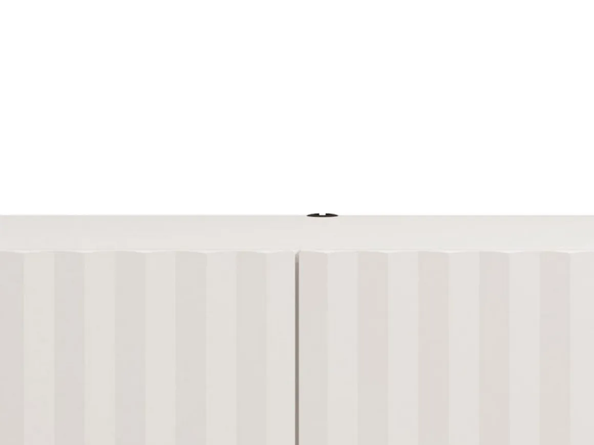 Mobile Porta tv Bianco Crema Beige un Ripiano 2 Ante 154x42x32h cm, 2 Vani - Maderno