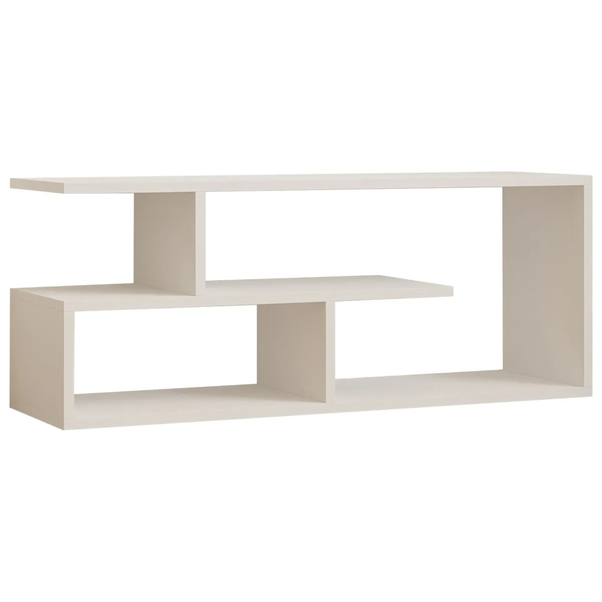 Mobili Porta Tv > Dmora Mobile Porta tv 2 Ripiani 4 Vani 100x30x40h cm, Peso Supportato 40 kg - Foglizzo Bianco