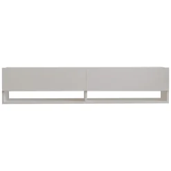 Mobile Porta tv Bianco 2 Ripiani Apertura a Ribalta 141x30x31h cm, 2 Ante - Olmi