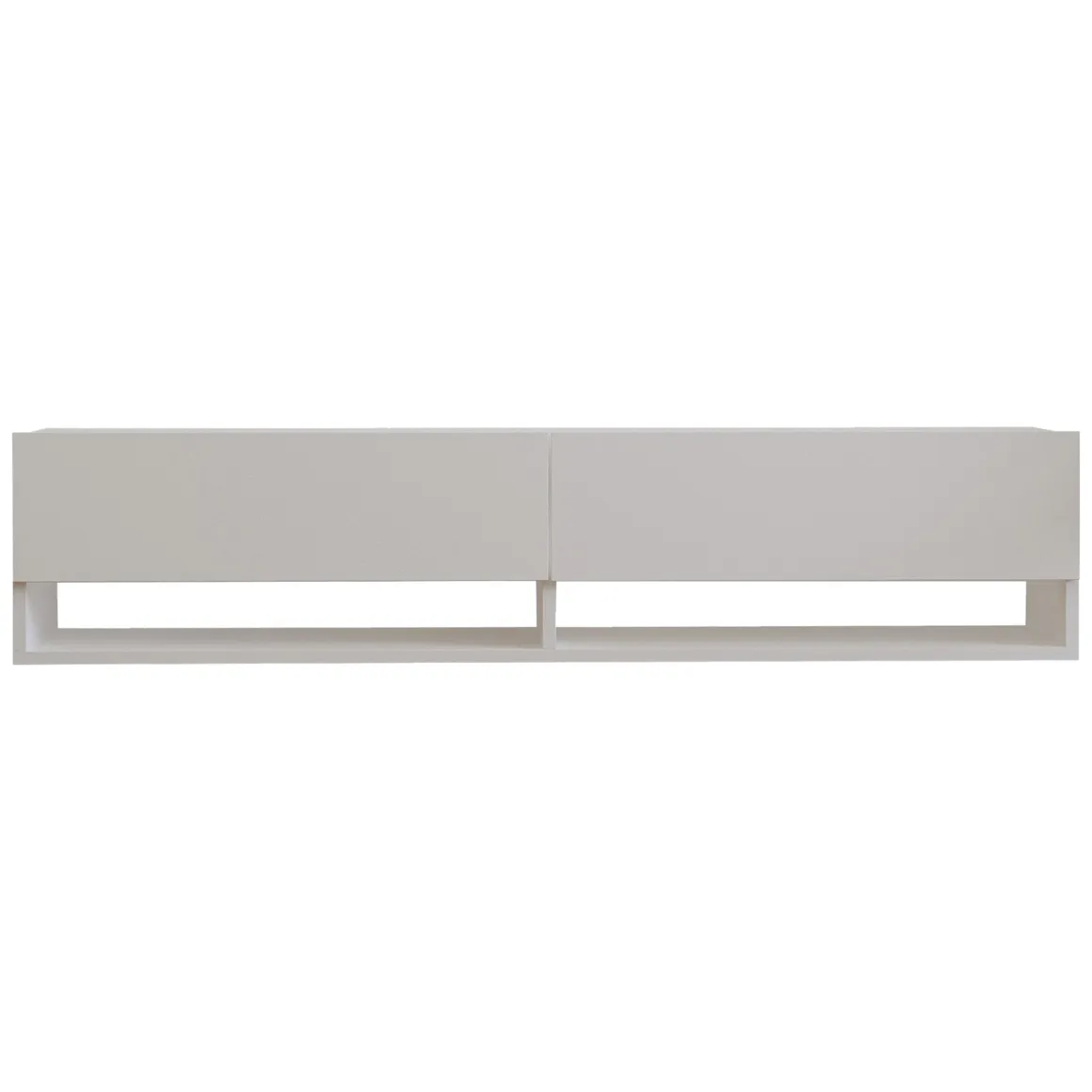Mobile Porta tv Bianco 2 Ripiani Apertura a Ribalta 141x30x31h cm, 2 Ante - Olmi